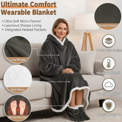 heated wearable blanket hoodie