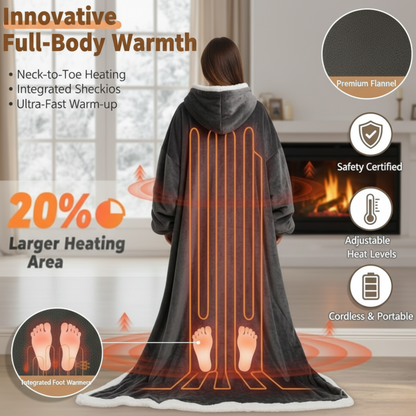 heated wearable blanket hoodie