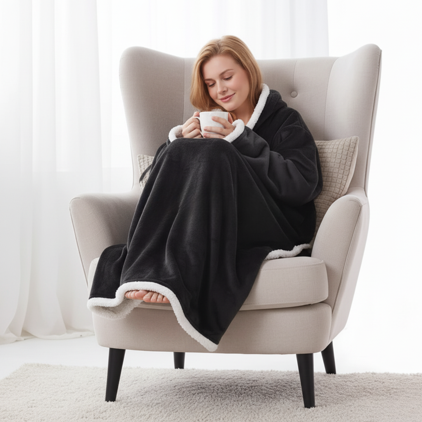 heated wearable blanket hoodie